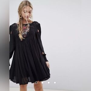 Free People Mohave Embroidered Mini Dress